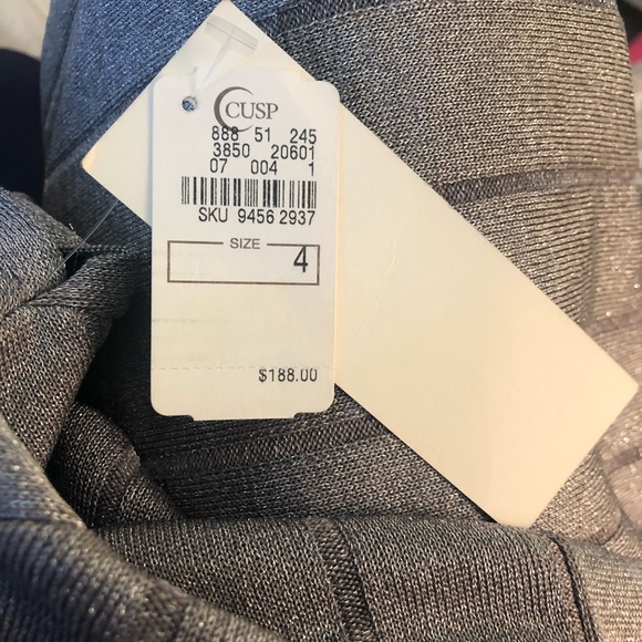 NWT - French Connection Silver Bandage Dress - Picture 5 of 5